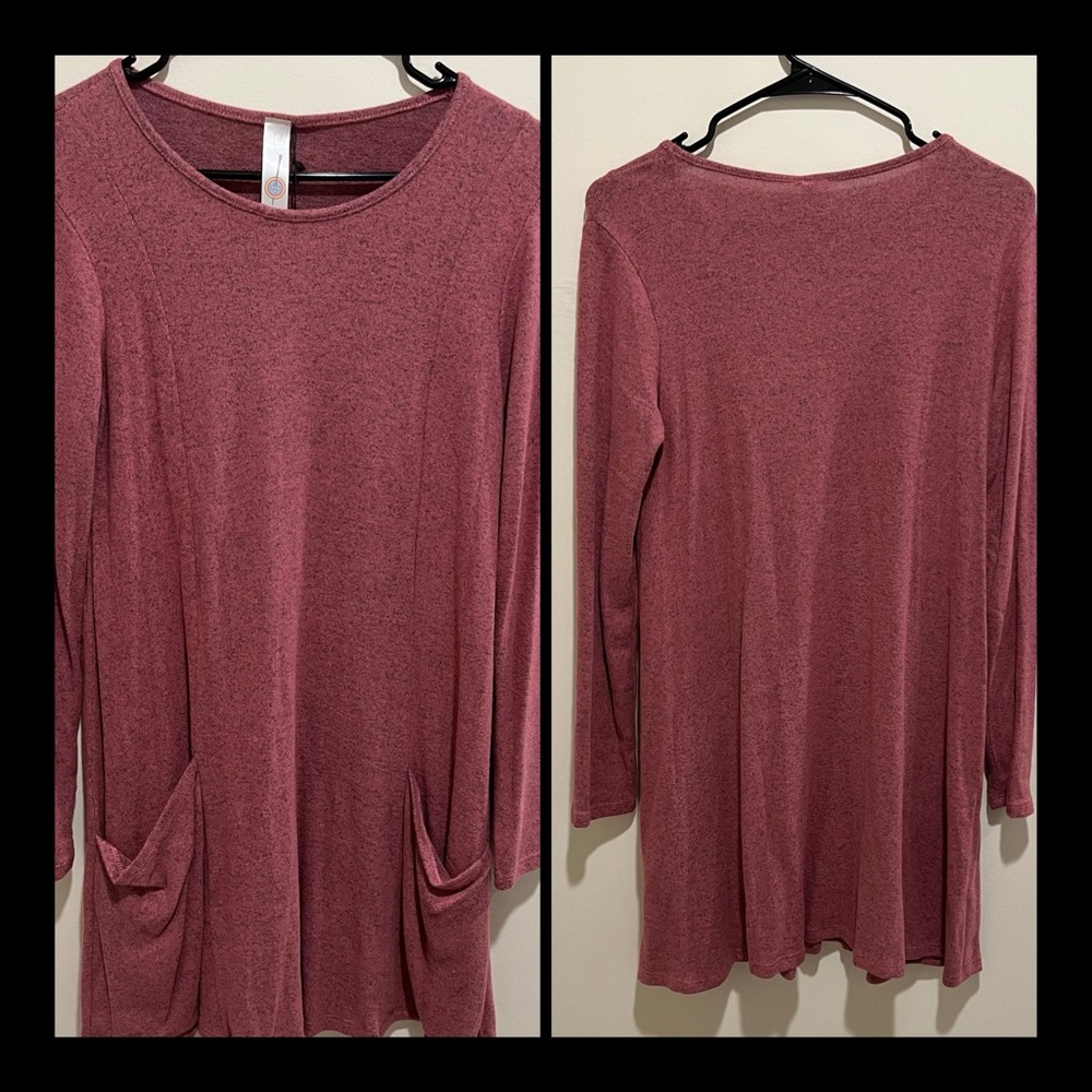 Brushed Knit Dresses/Top. Long Sleeve